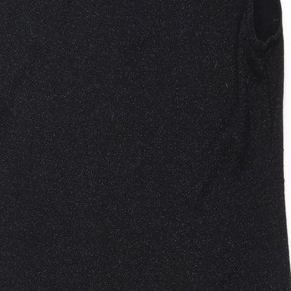 Brave Soul Womens Black Viscose Shift Size M Scoop Neck Pullover