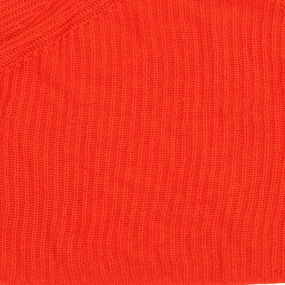 George Womens Red Round Neck Acrylic Pullover Jumper Size 12