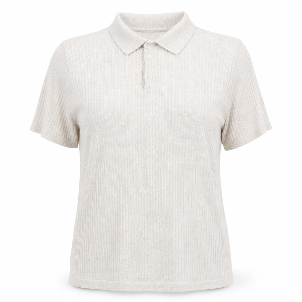 Womens UK Size L Zara Beige Basic Polo