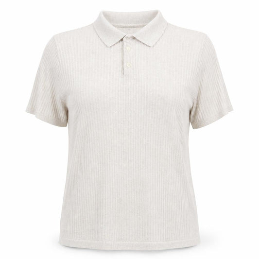 Womens UK Size L Zara Beige Basic Polo