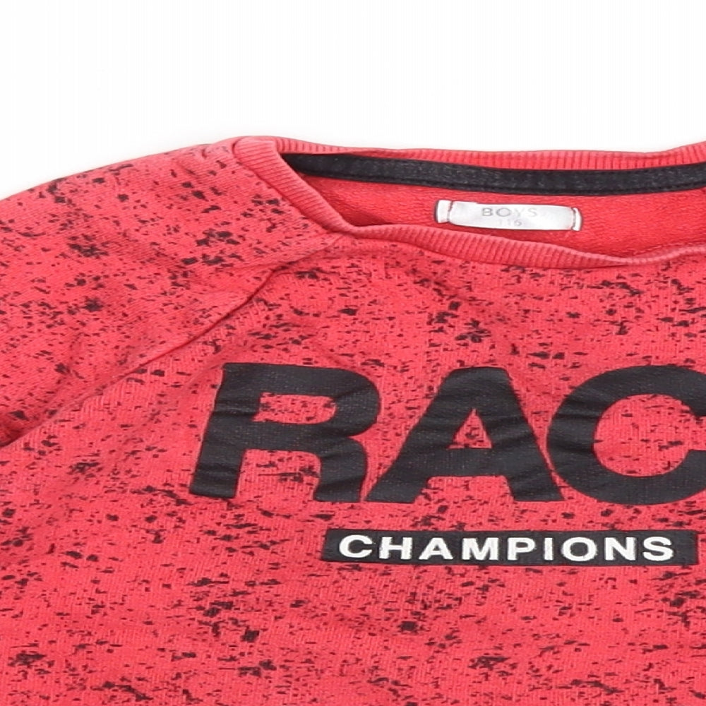 BOYS Boys Pink Cotton Pullover Sweatshirt Size 3-4 Years Pullover - Race Champions