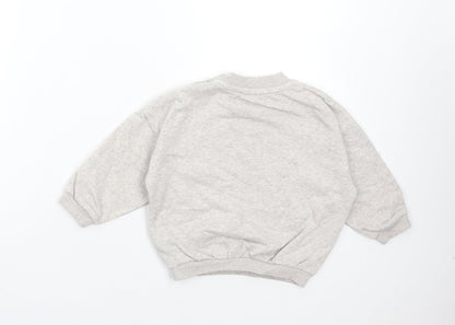 George Baby Grey Cotton Pullover Jumper Size 12-18 Months Pullover - Rainbow