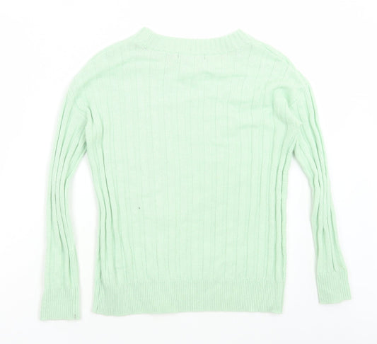 Womens UK Size XS Marks and Spencer Green Pullover Jumper