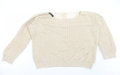 Womens UK Size 16 Internacionale Beige Pullover Jumper