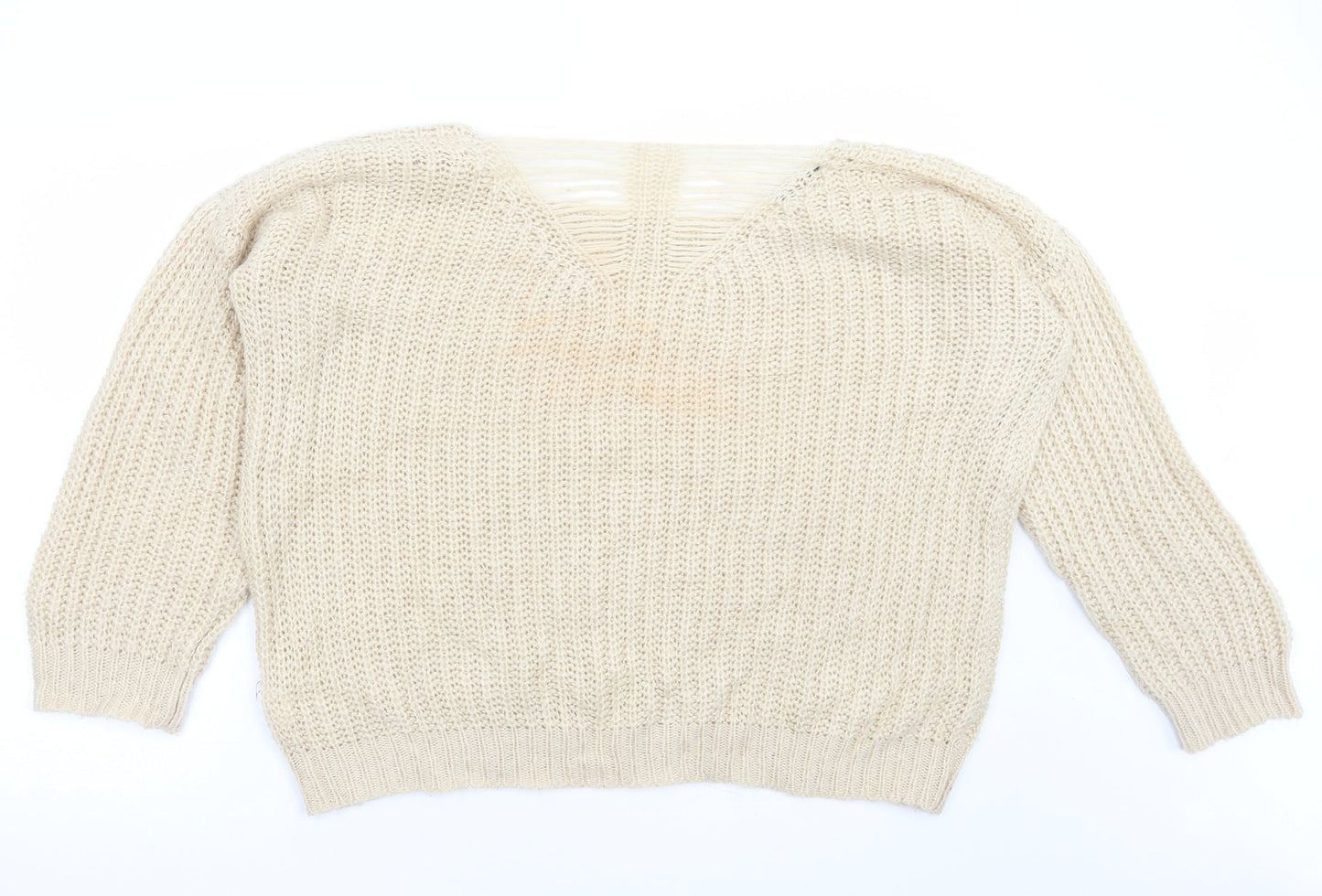 Womens UK Size 16 Internacionale Beige Pullover Jumper