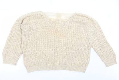 Womens UK Size 16 Internacionale Beige Pullover Jumper