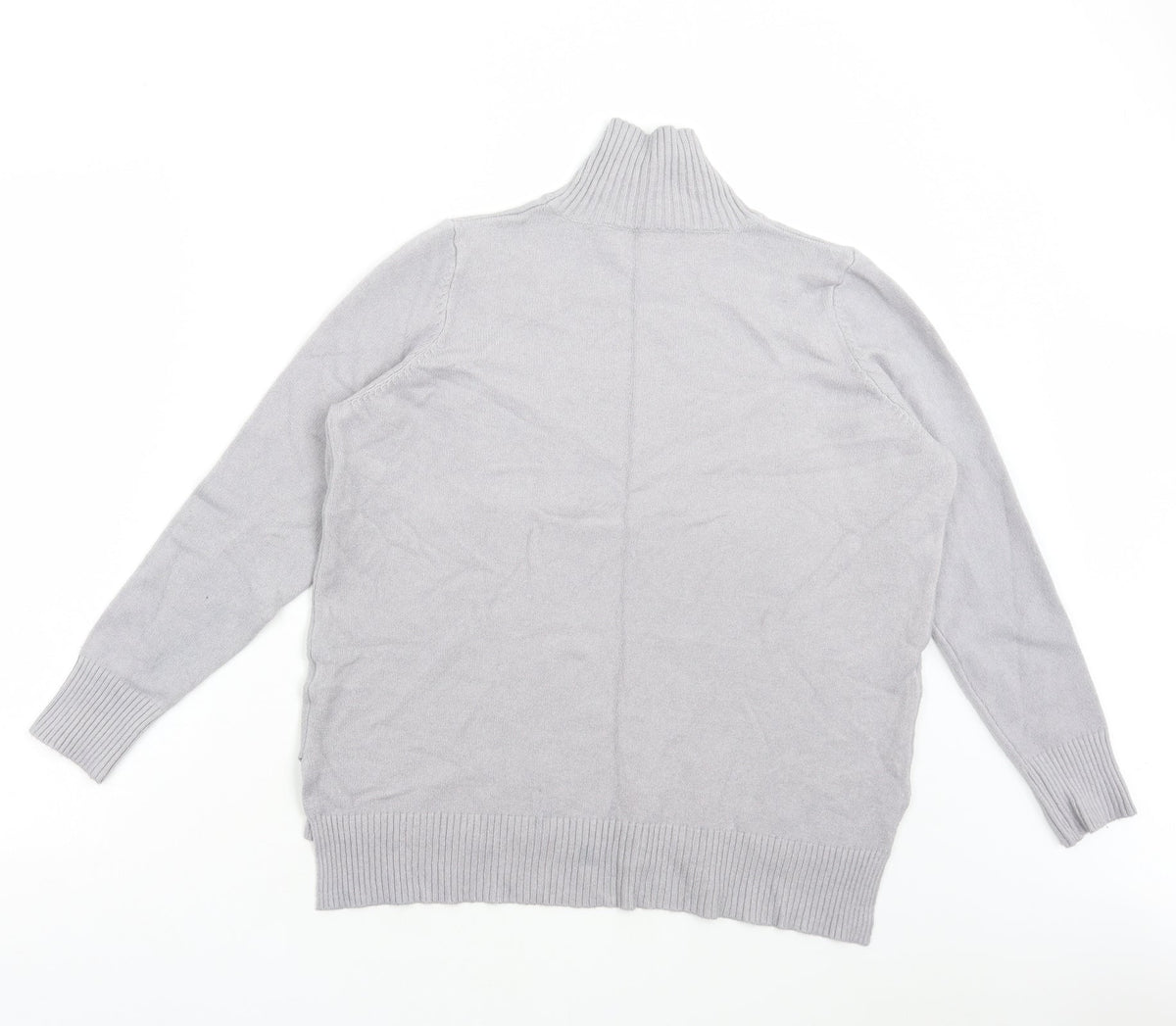 Foresta Bella Womens Grey Roll Neck Viscose Pullover Jumper Size S