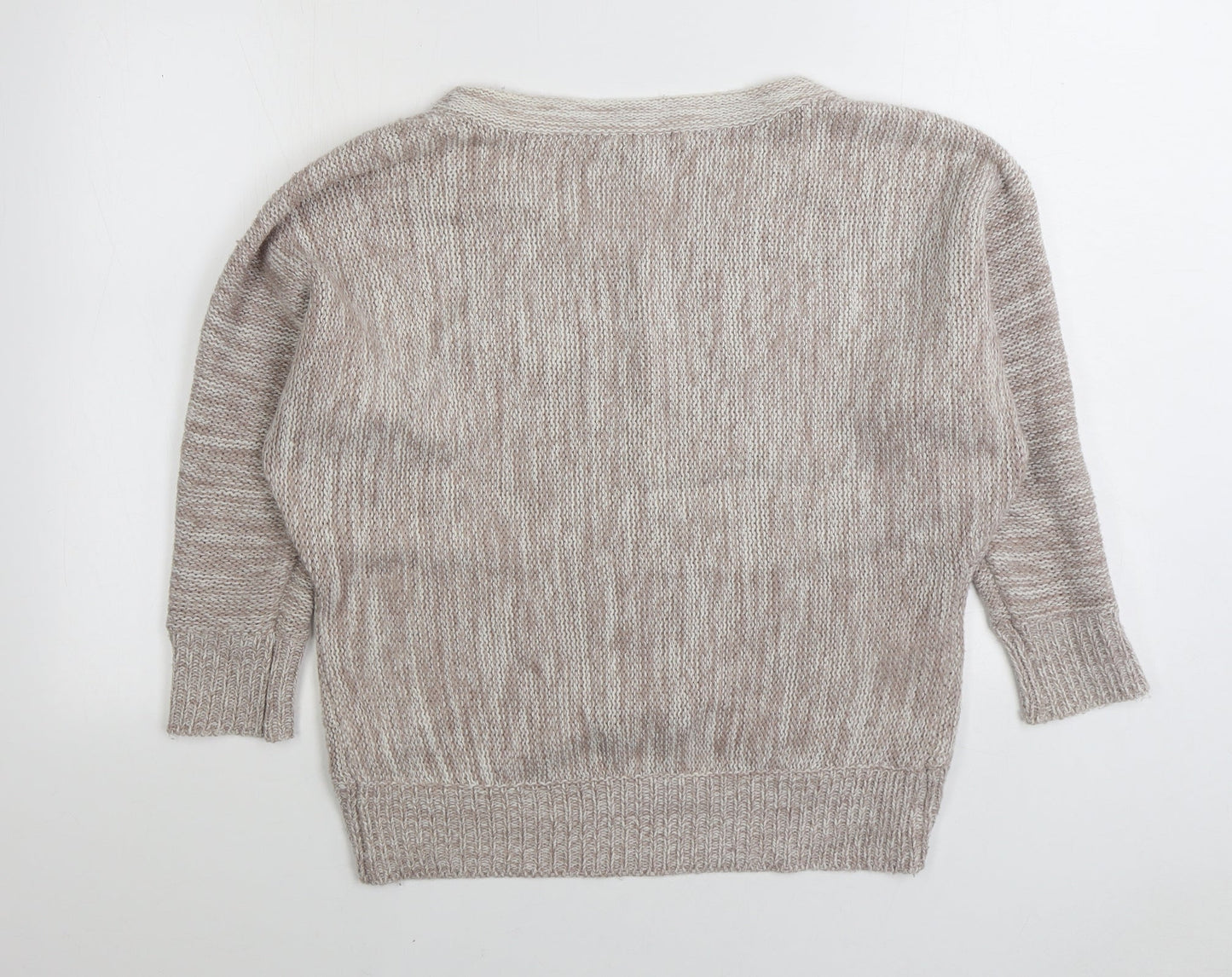 Womens UK Size S Peacocks Beige Pullover Jumper
