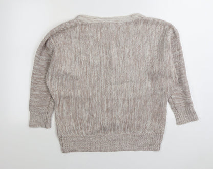 Womens UK Size S Peacocks Beige Pullover Jumper