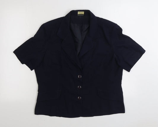 Mackays Womens Blue Jacket Blazer Size 18 Button
