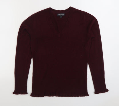Womens UK Size 10 Debenhams Red Pullover Jumper
