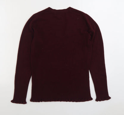 Womens UK Size 10 Debenhams Red Pullover Jumper