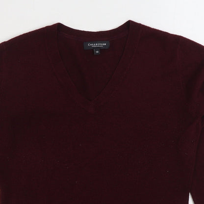 Womens UK Size 10 Debenhams Red Pullover Jumper