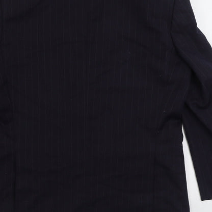 Mr. Harry Mens Blue Striped Wool Jacket Suit Jacket Size 40