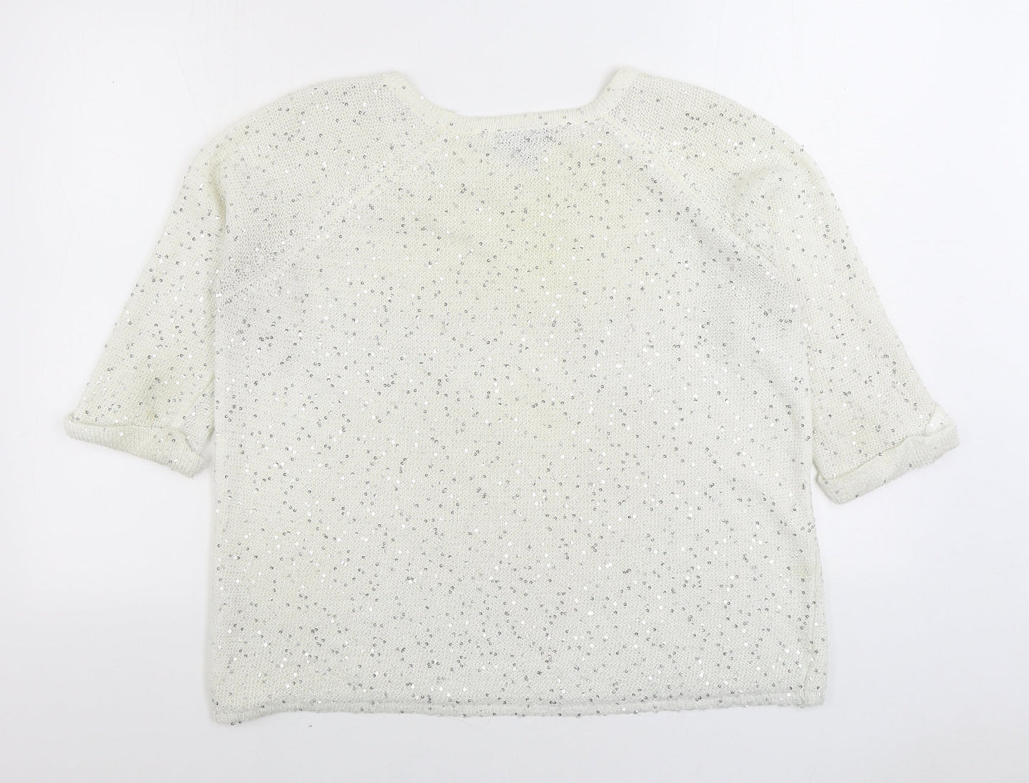 Womens UK Size 10 Topshop Ivory Pullover Jumper