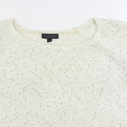 Womens UK Size 10 Topshop Ivory Pullover Jumper