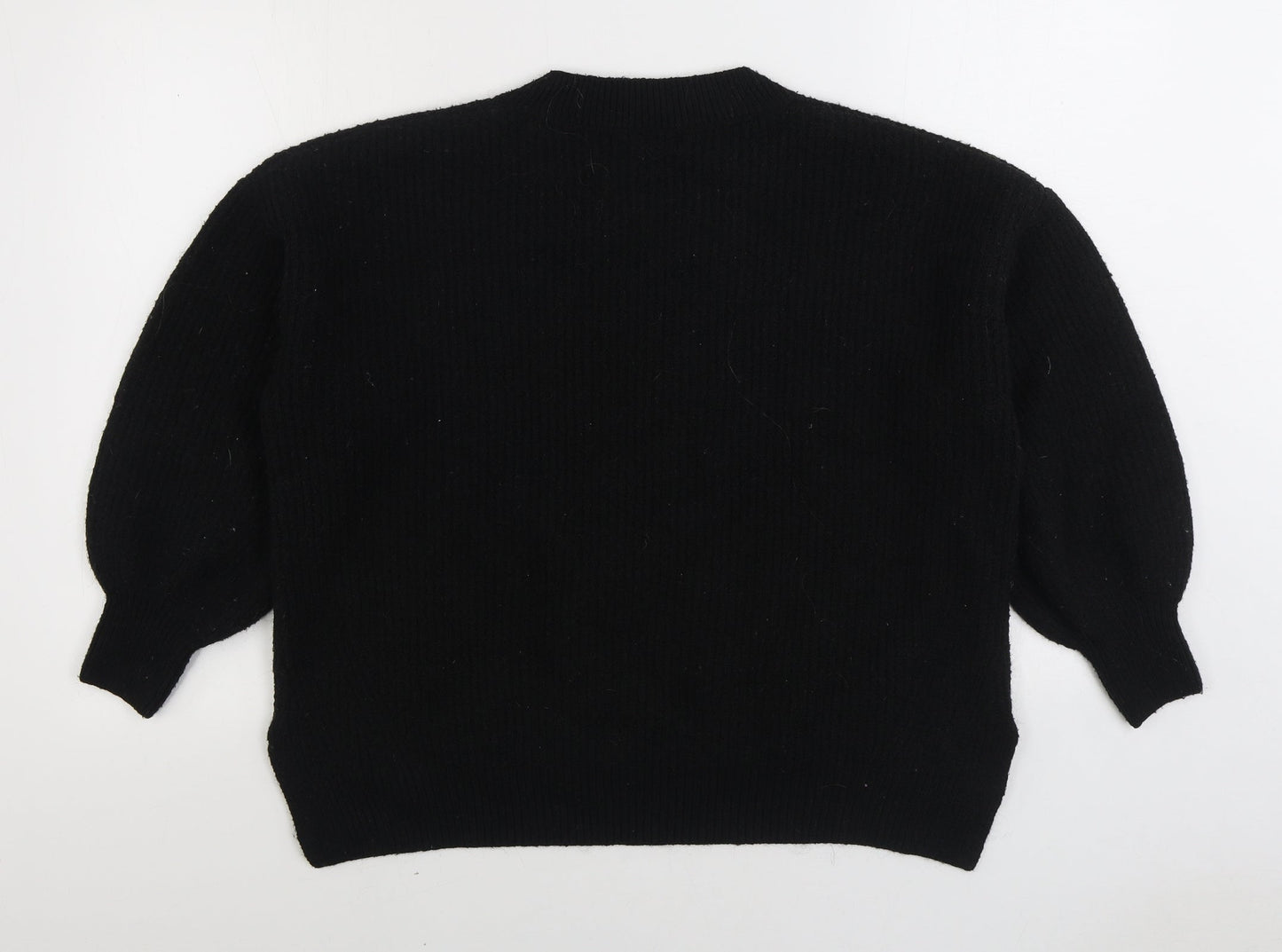 Primark Womens Black V-Neck Polyester Pullover Jumper Size S
