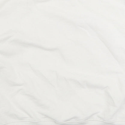 Primark Womens White Cotton Pullover Sweatshirt Size S Pullover - Good Vibes