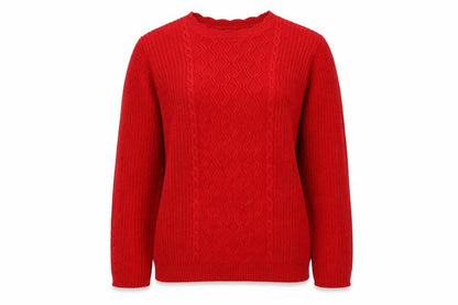 Womens UK Size L Papaya Red Pullover Jumper