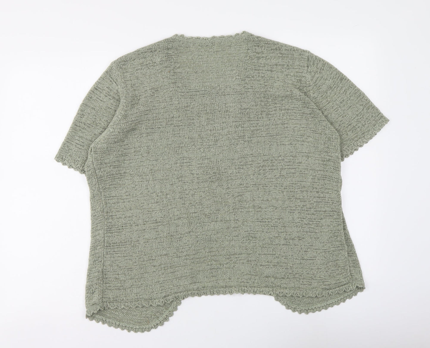 Womens UK Size L BM Green Henley Jumper