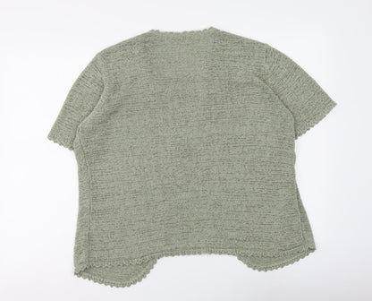 Womens UK Size L BM Green Henley Jumper