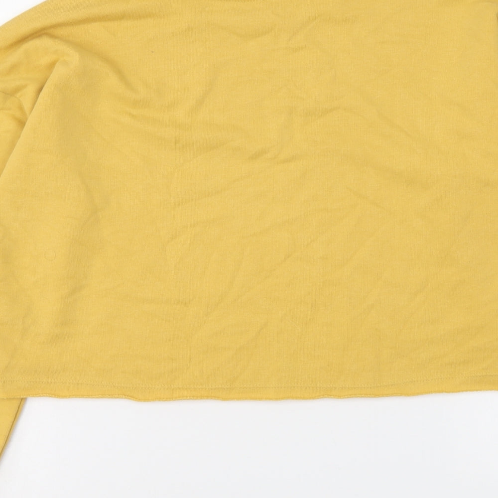 George Girls Yellow Cotton Pullover Sweatshirt Size 10-11 Years Pullover