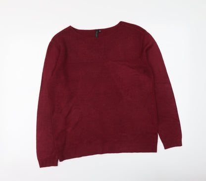 Womens UK Size 10 Essentials Purple Pullover Jumper
