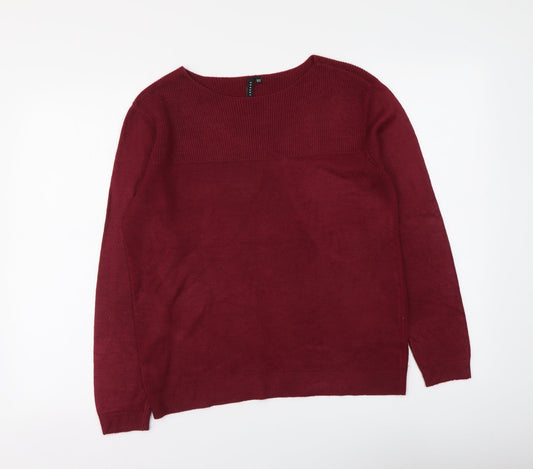 Womens UK Size 10 Essentials Purple Pullover Jumper