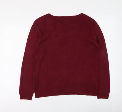 Womens UK Size 10 Essentials Purple Pullover Jumper
