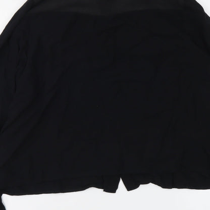 Womens UK Size 10 Peacocks Black Basic Button-Up