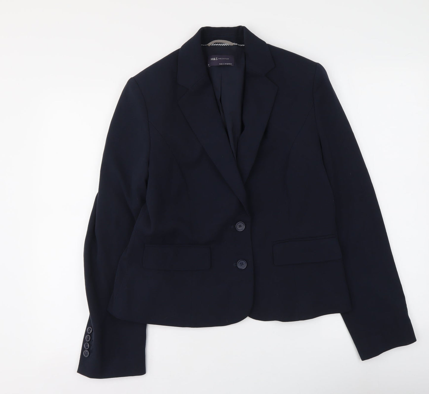 Marks and Spencer Womens Blue Polyester Jacket Suit Jacket Size 12