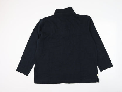 Mens UK Size L Preworn Blue Henley Sweatshirt