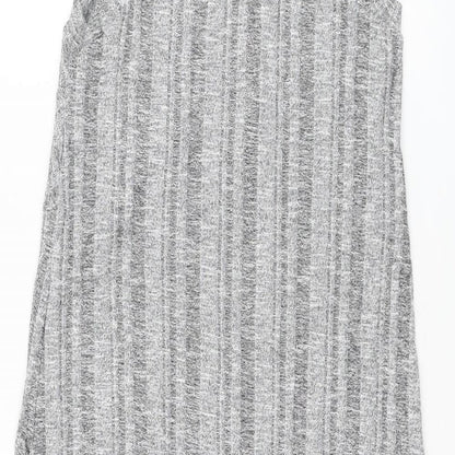 Gap Womens Grey Rayon Shift Size M Round Neck Pullover