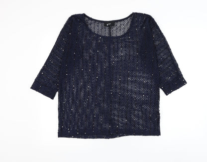 Womens UK Size 10 NEXT Blue Pullover Jumper