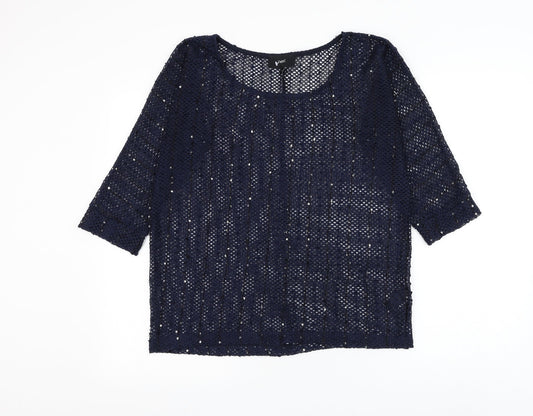 Womens UK Size 10 NEXT Blue Pullover Jumper