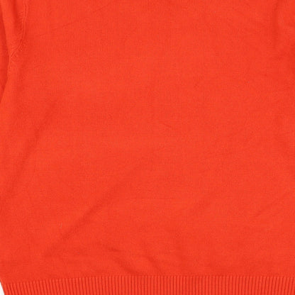 Womens UK Size L Preworn Orange Pullover Jumper