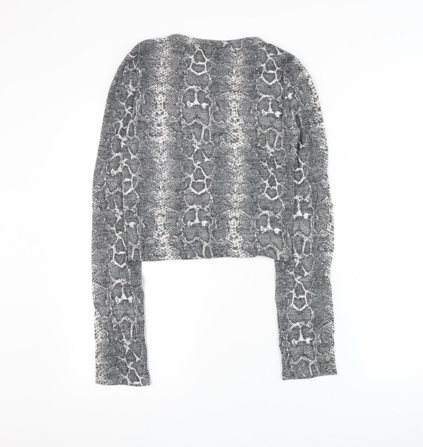 Womens UK Size S Zara Grey Basic Blouse