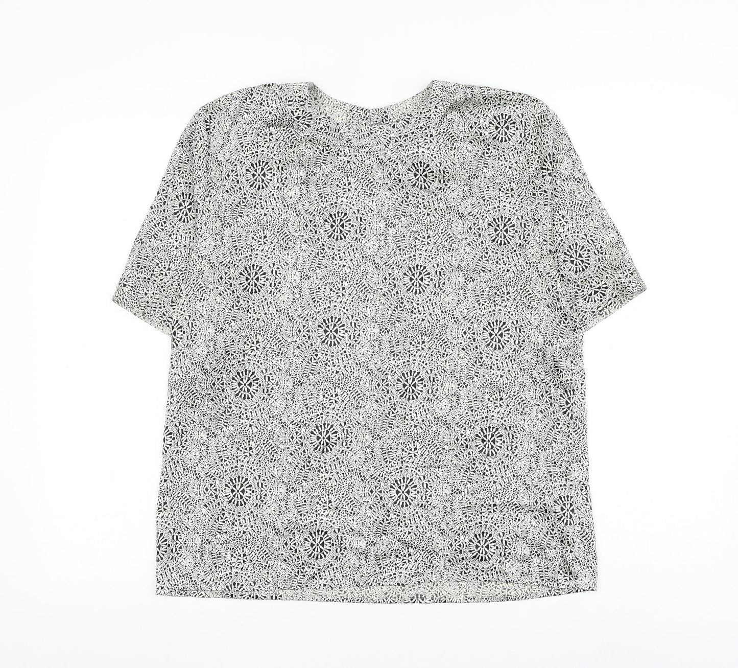 Womens UK Size M Preworn Grey Basic Blouse