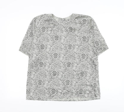 Womens UK Size M Preworn Grey Basic Blouse