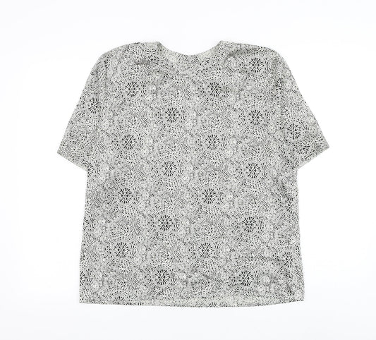 Womens UK Size M Preworn Grey Basic Blouse