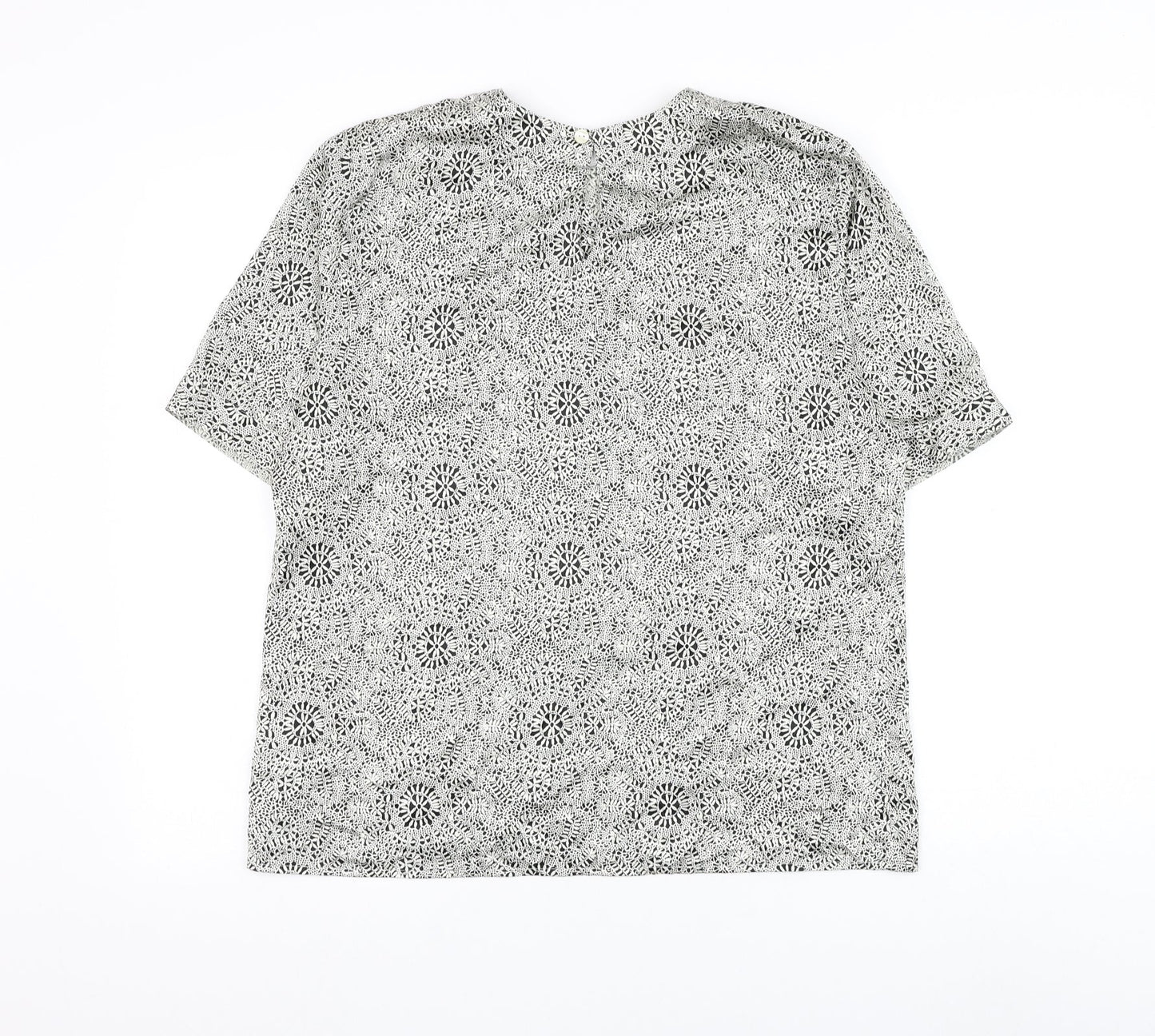 Womens UK Size M Preworn Grey Basic Blouse