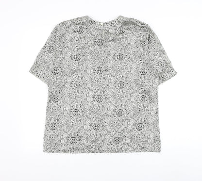 Womens UK Size M Preworn Grey Basic Blouse