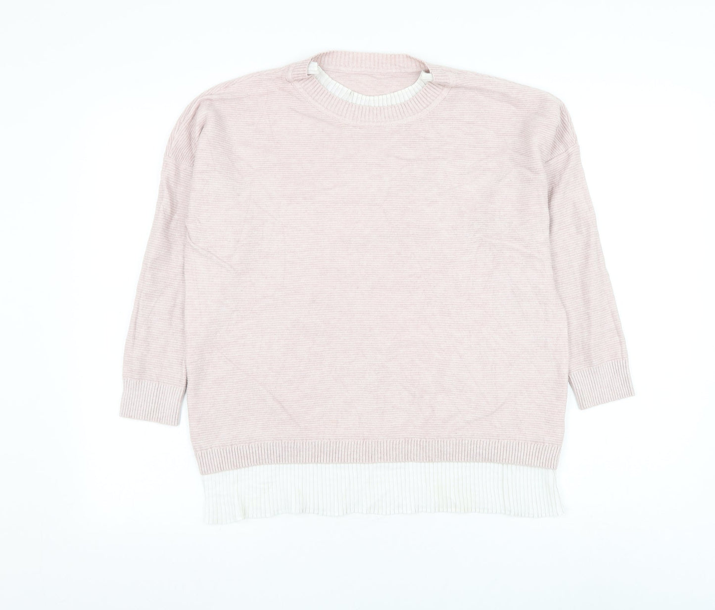Womens UK Size L Preworn Pink Pullover Jumper