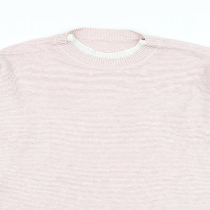 Womens UK Size L Preworn Pink Pullover Jumper