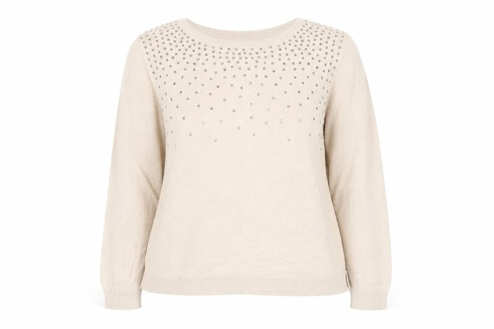 Womens UK Size L Oasis Beige Pullover Jumper