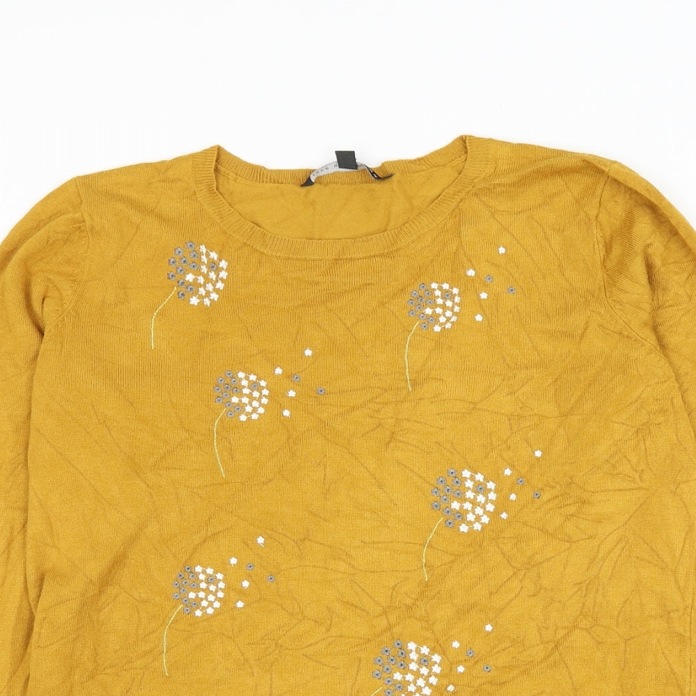 Womens UK Size 12 Bonmarché Yellow Pullover Jumper