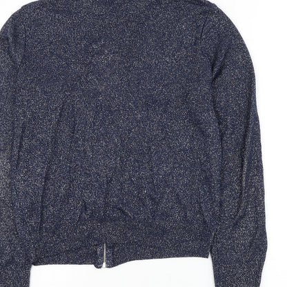 Womens UK Size 10 Atmosphere Blue Full Zip Jumper