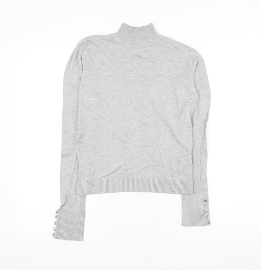 Womens UK Size 12 Topshop Grey Pullover Jumper