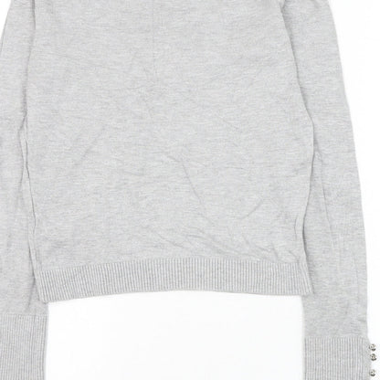 Womens UK Size 12 Topshop Grey Pullover Jumper