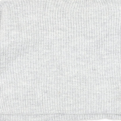Primark Womens Grey Mock Neck Acrylic Pullover Jumper Size 10